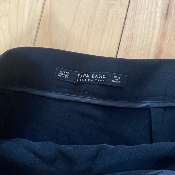 Zara black fringe mini skirt size xs - Picture 3 of 3